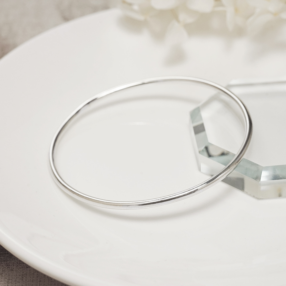 清新圓線 O型手環 純銀手環