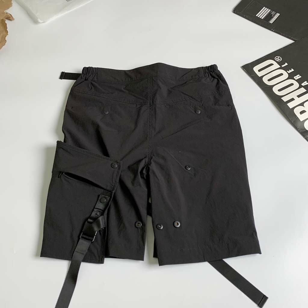 2018SS OqLiq AdHeRe adhere shorts 黑 短褲 口袋 機能 拉鍊 現貨