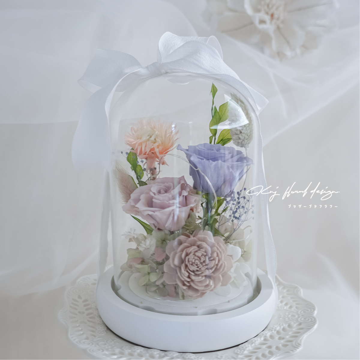 迷霧仙履永生花玻璃燈盅