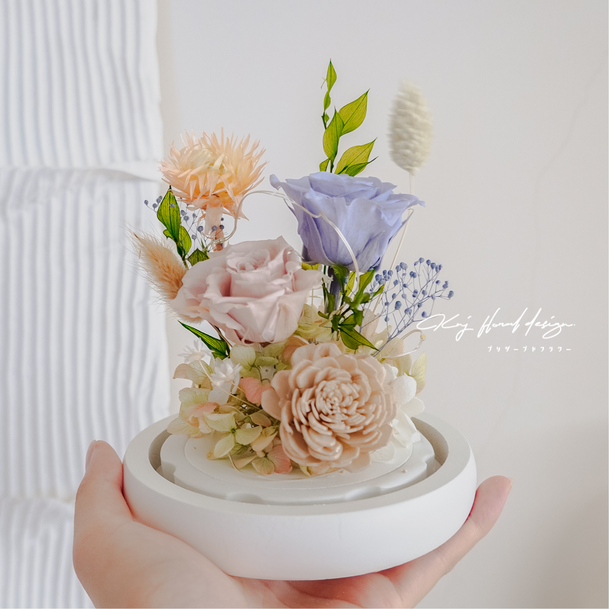 迷霧仙履永生花玻璃燈盅