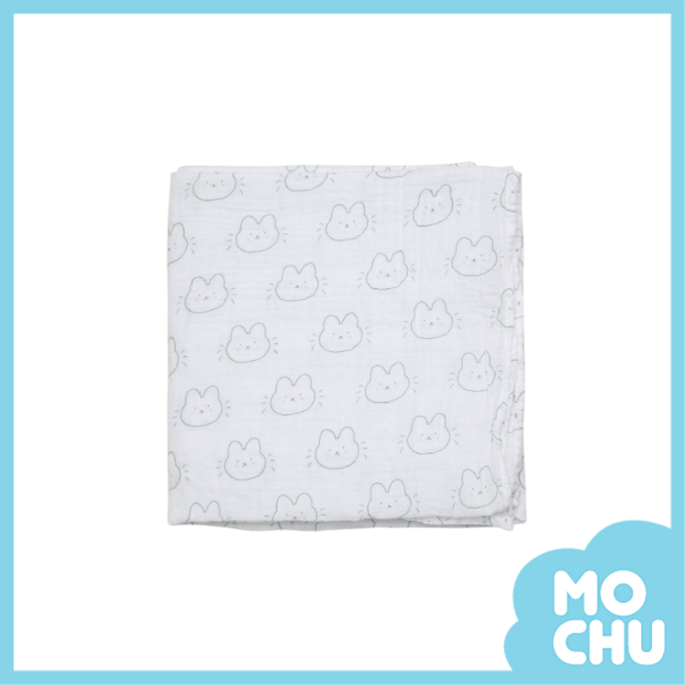 線條貓咪純棉紗布被