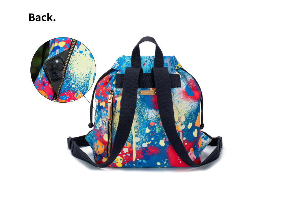 satana Soldier 小休閒束口後背包-無與倫比 SOS3001-242 背面照