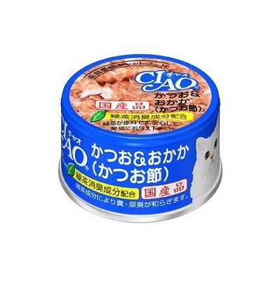 CIAO 罐頭 鰹魚+鰹魚節 85g,A-10【原箱24罐】