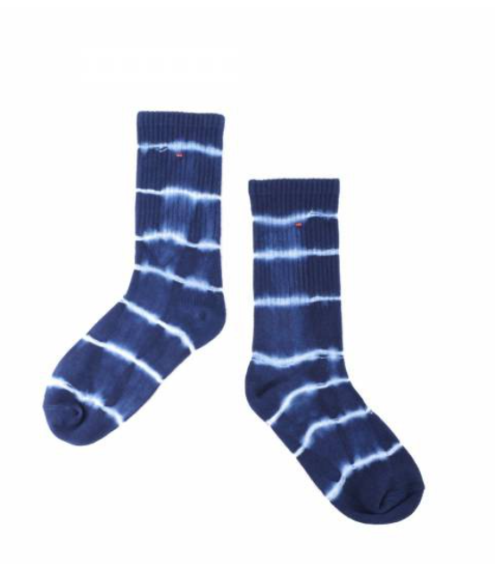 2018SS oqLiq AdHeRe indigo sock 自然 色落 藍染 長襪 襪子 現貨