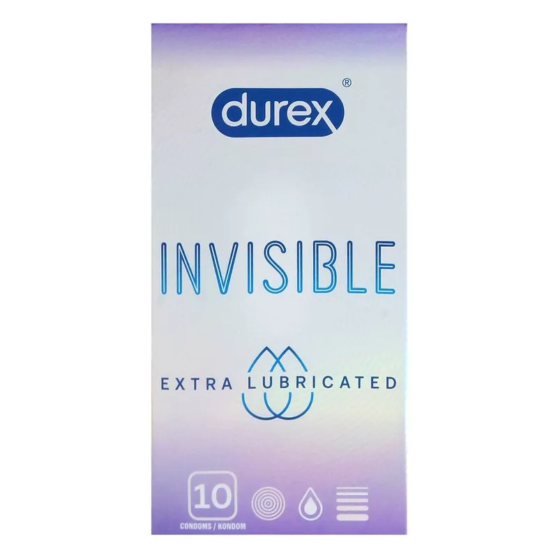 杜蕾斯 Invisible Extra Lubricated 10 片裝 乳膠安全套