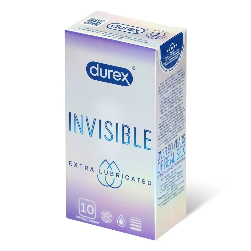 杜蕾斯 Invisible Extra Lubricated 10 片裝 乳膠安全套