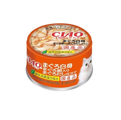 CIAO 罐頭 白身吞拿魚+吞拿魚片 85g A-87【原箱24 罐】