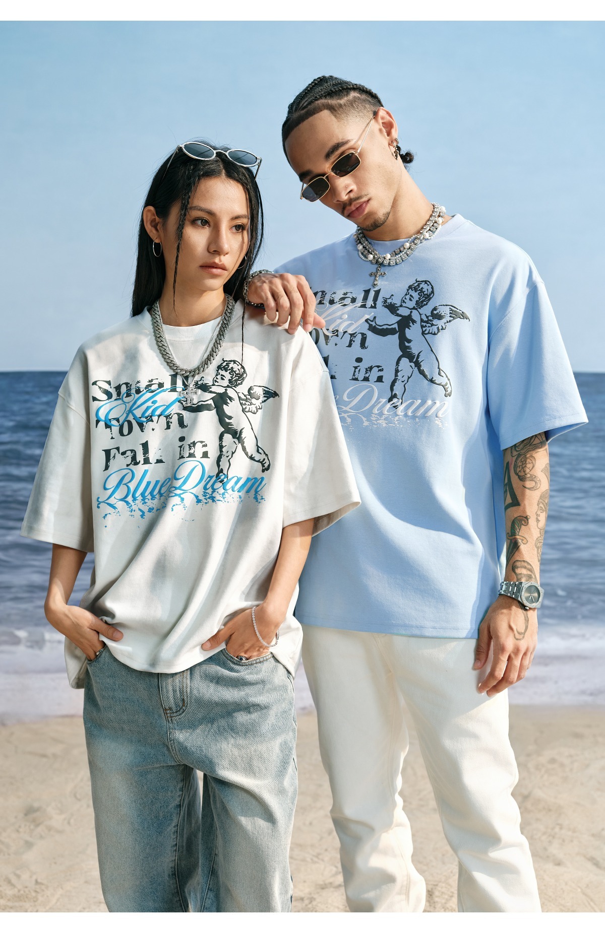 STK SmallTownKid  天使祈禱 蠟染水洗 短袖 T恤