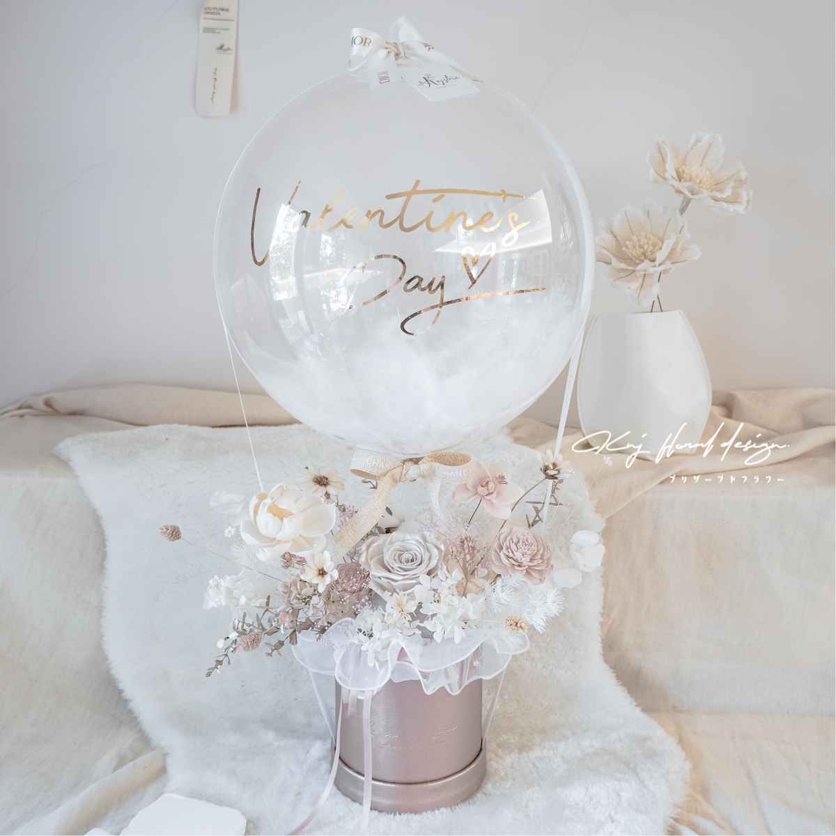 夢幻白熱氣球永生花禮