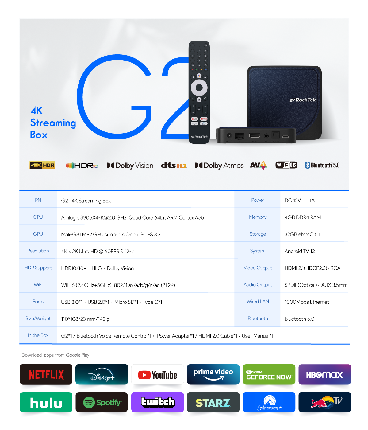 RockTek G2 | 4K Streaming Box