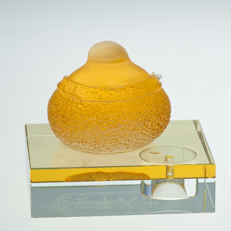 鹿港窯禮品館│古法琉璃工藝品 如意彌勒 汽車內裝飾擺件 店內收銀台擺飾