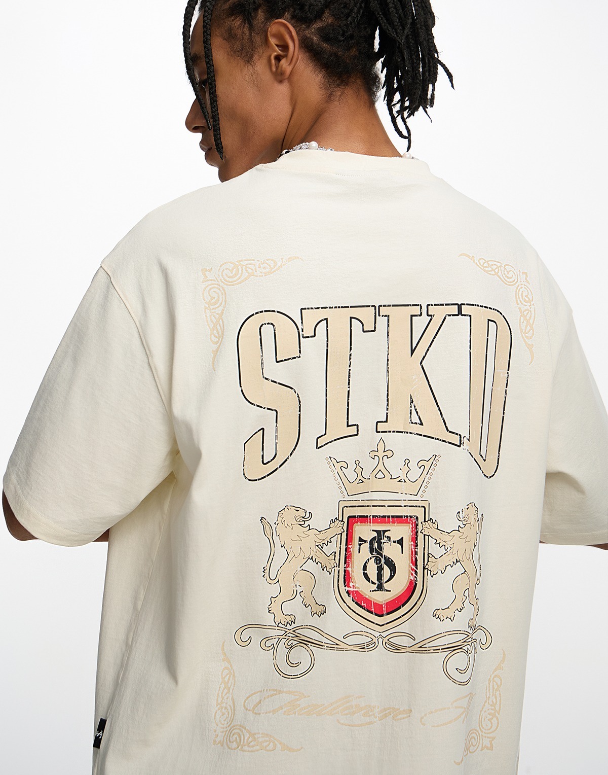 STK SmallTownKid 雙獅徽章 短袖 T恤