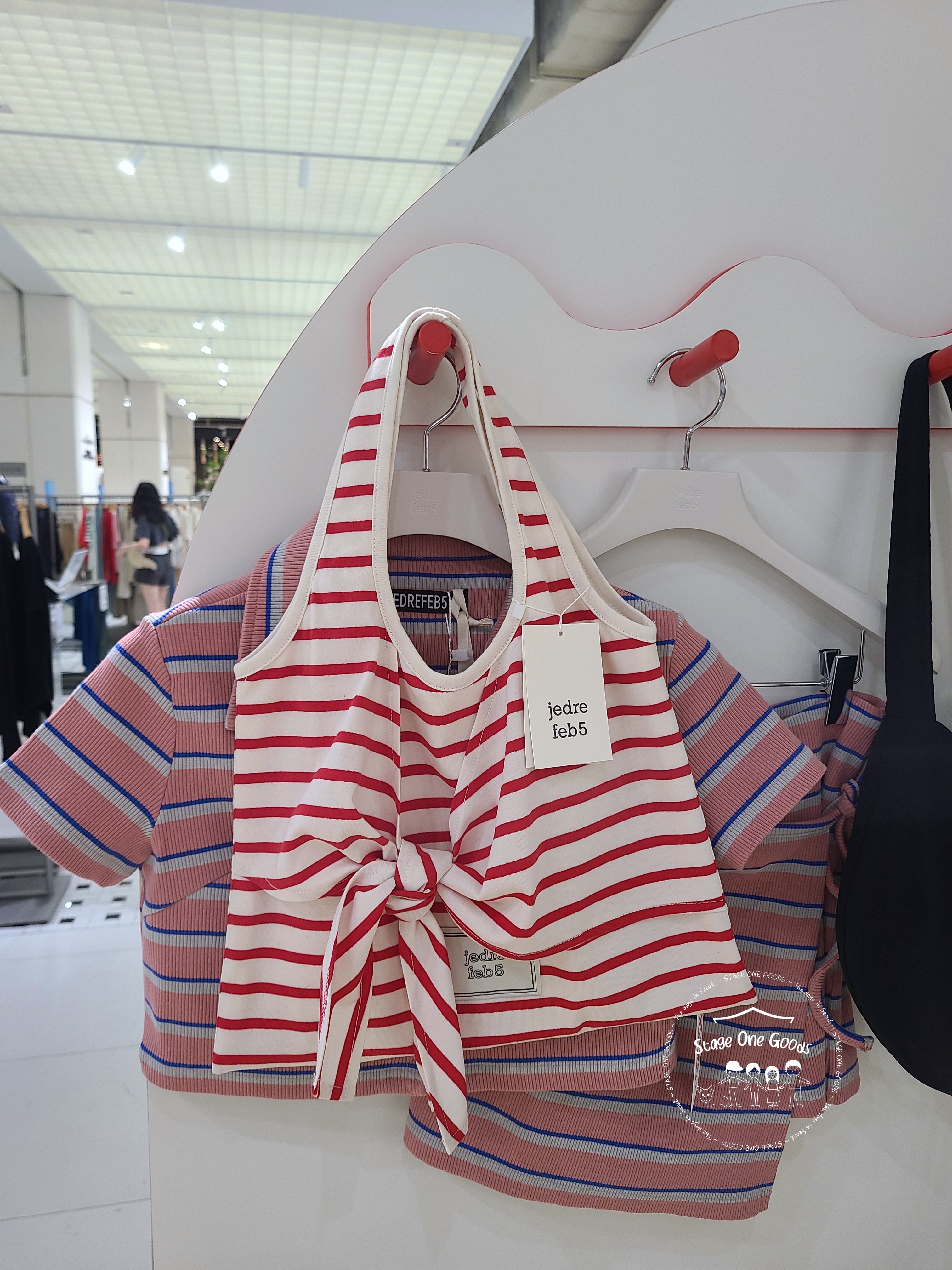 JEDREFEB5 Stripe Tie Bag Small (3colors)