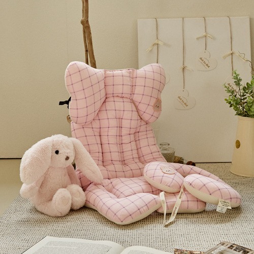 Check&Stripe果凍人物系列-四季嬰兒車坐墊(頸枕需另外購買)