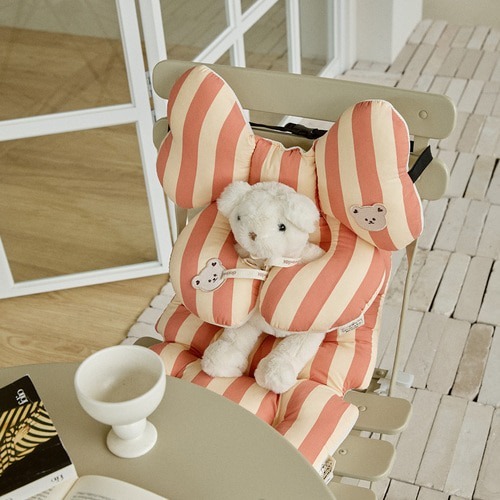 Check&Stripe果凍人物系列-四季嬰兒車坐墊(頸枕需另外購買)