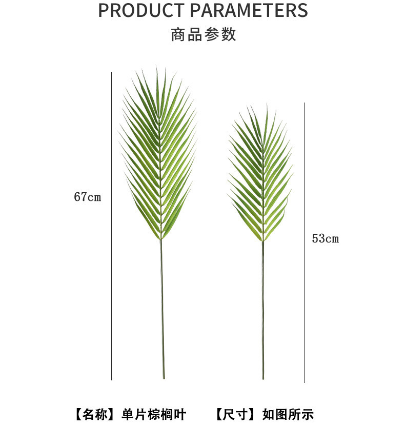 仿真軟膠散尾葵葉【單支】