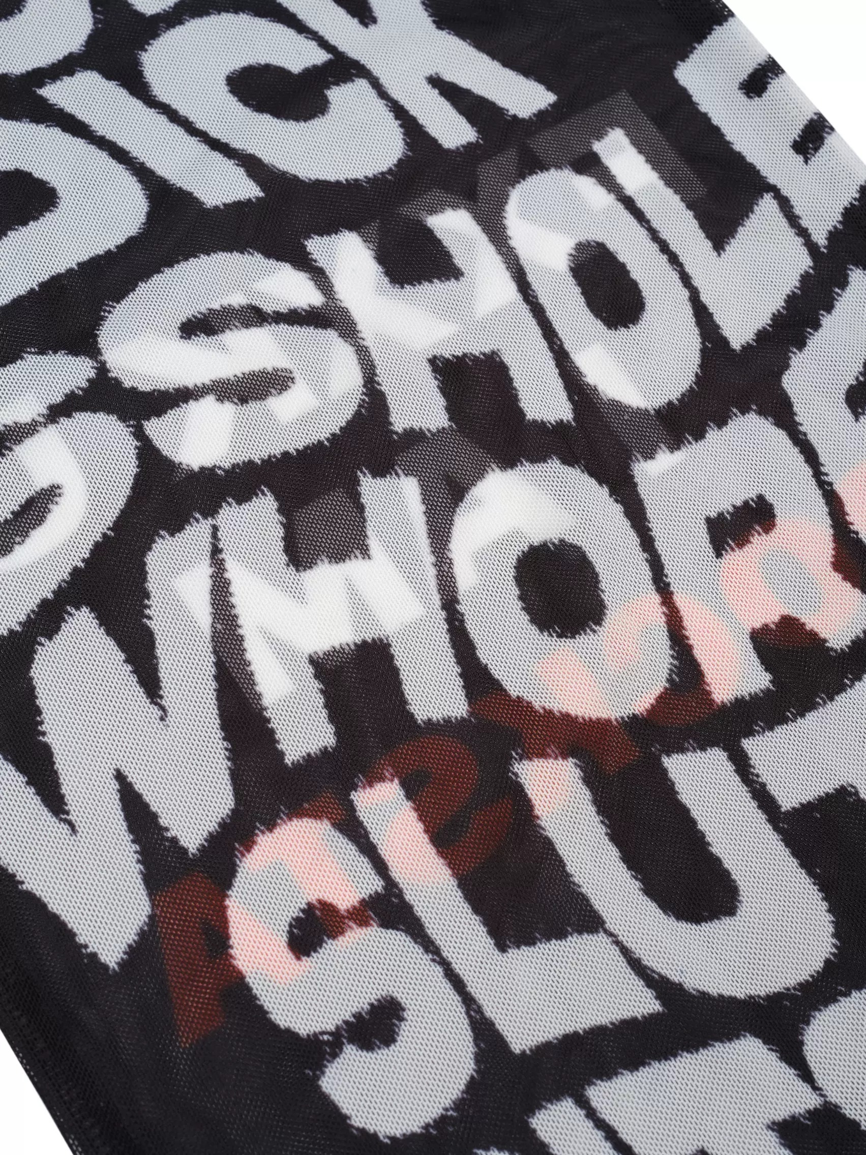 ROCKSTAGIRLS 黑白雙色 字體印花 網紗頭套面罩