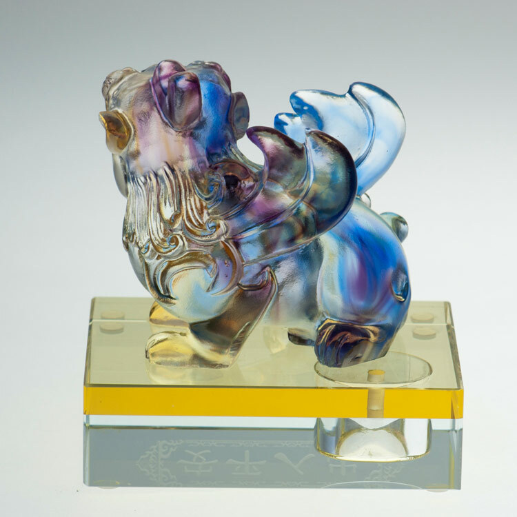 鹿港窯禮品館│古法琉璃工藝品 飛天貔貅 汽車內裝飾擺件 店內收銀台擺飾