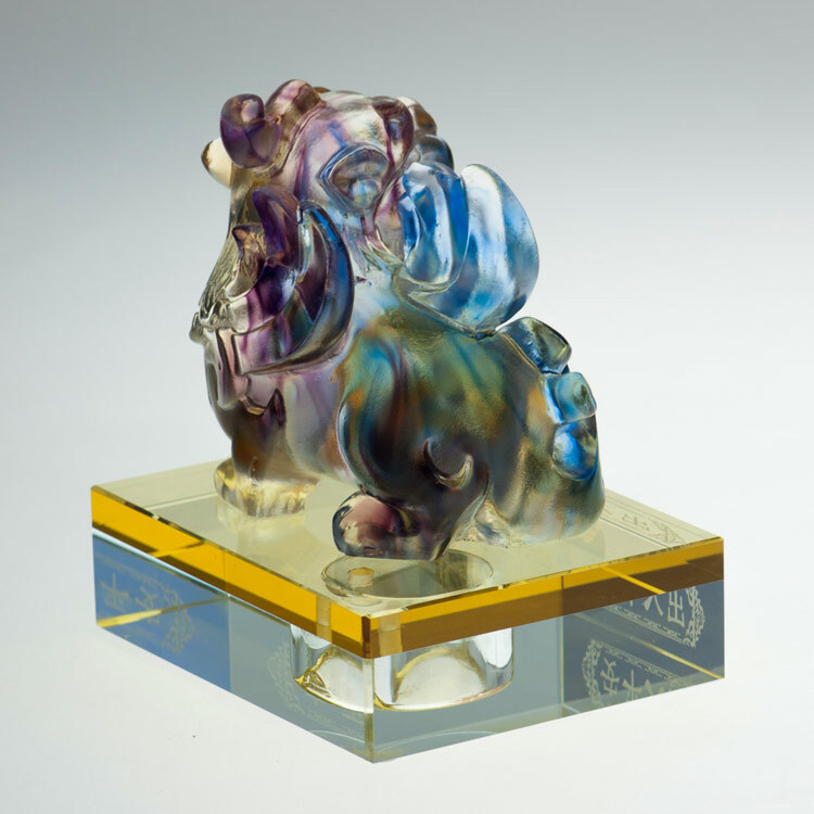 鹿港窯禮品館│古法琉璃工藝品 飛天貔貅 汽車內裝飾擺件 店內收銀台擺飾