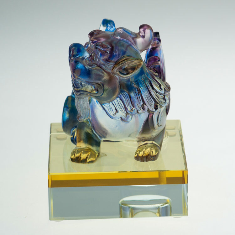 鹿港窯禮品館│古法琉璃工藝品 飛天貔貅 汽車內裝飾擺件 店內收銀台擺飾