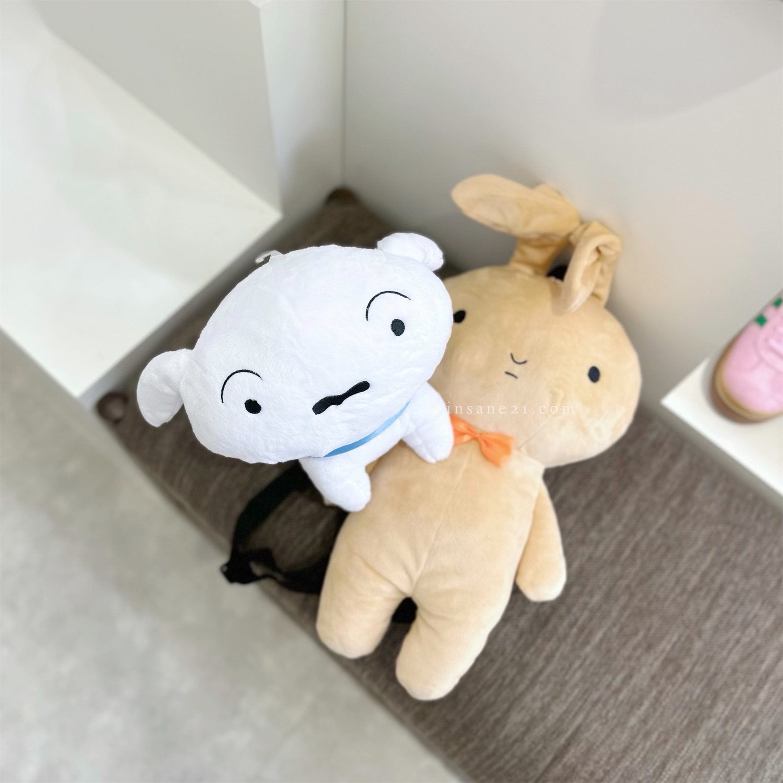 蠟筆小新 玩偶 立體小白 / 妮妮兔 可揍 小包 雙肩背