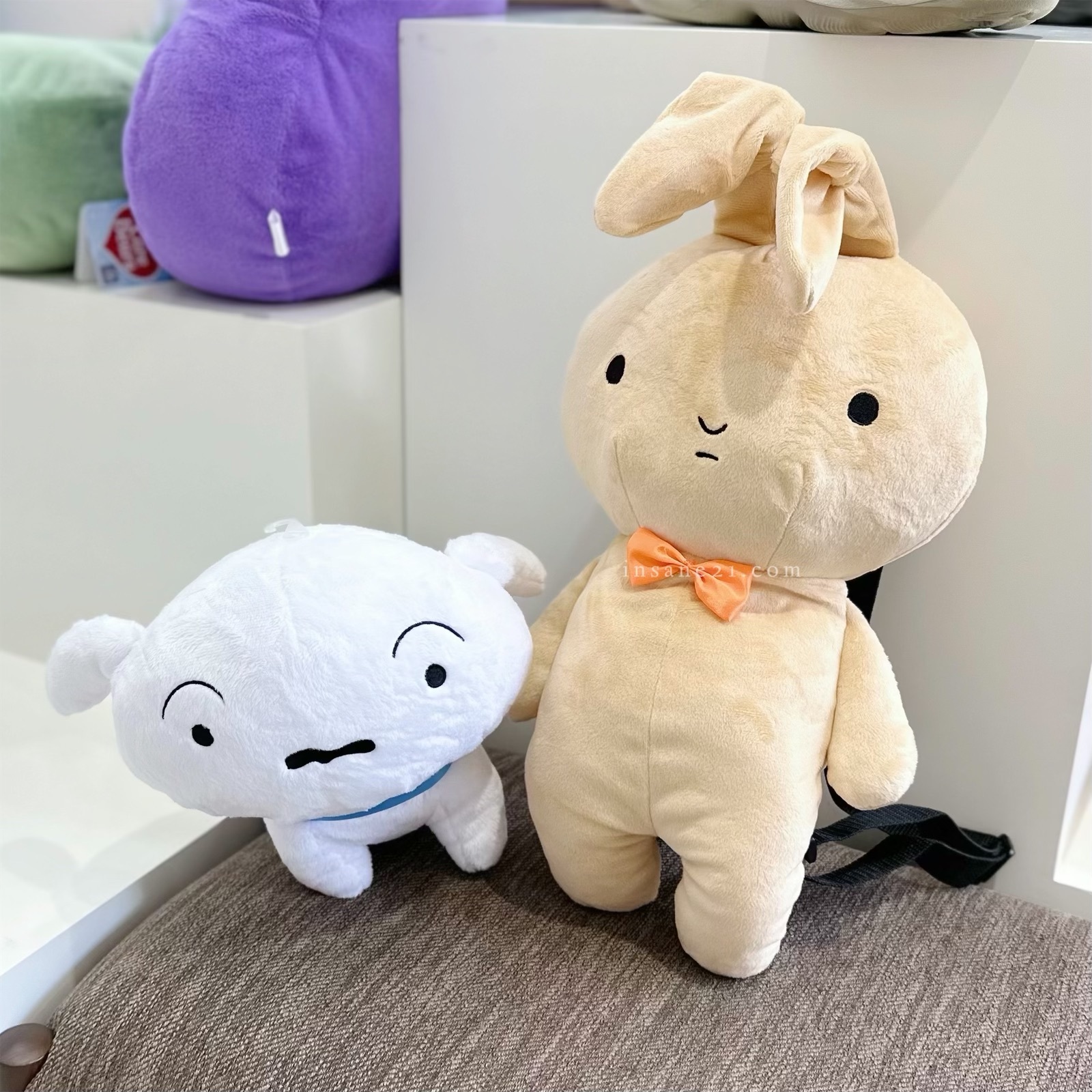 蠟筆小新 玩偶 立體小白 / 妮妮兔 可揍 小包 雙肩背