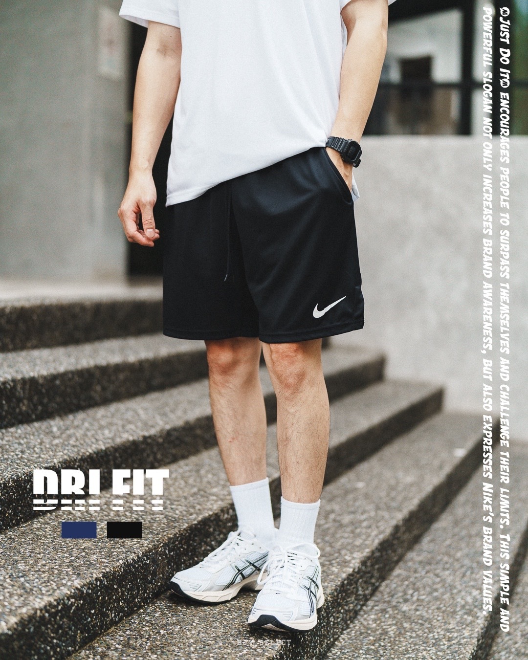 #現貨 NIKE DRI-FIT EPIC 針織 快乾 膝上褲 DM5943-010 黑 451 深藍 084 灰色