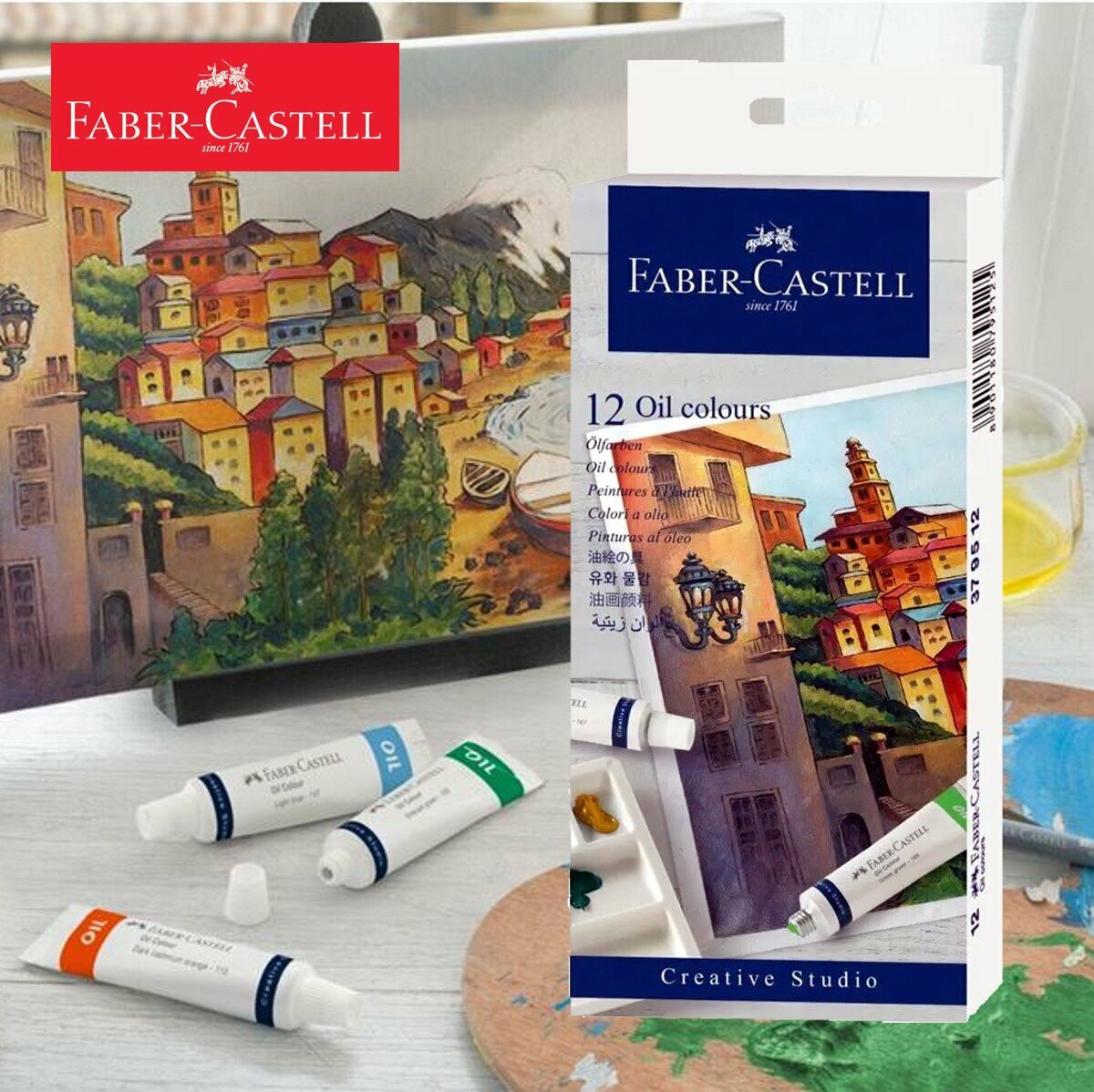 輝栢嘉 - 德國Faber®油畫顏彩料12色 (9毫升x12支裝) #379512《香港行貨》- 1 盒