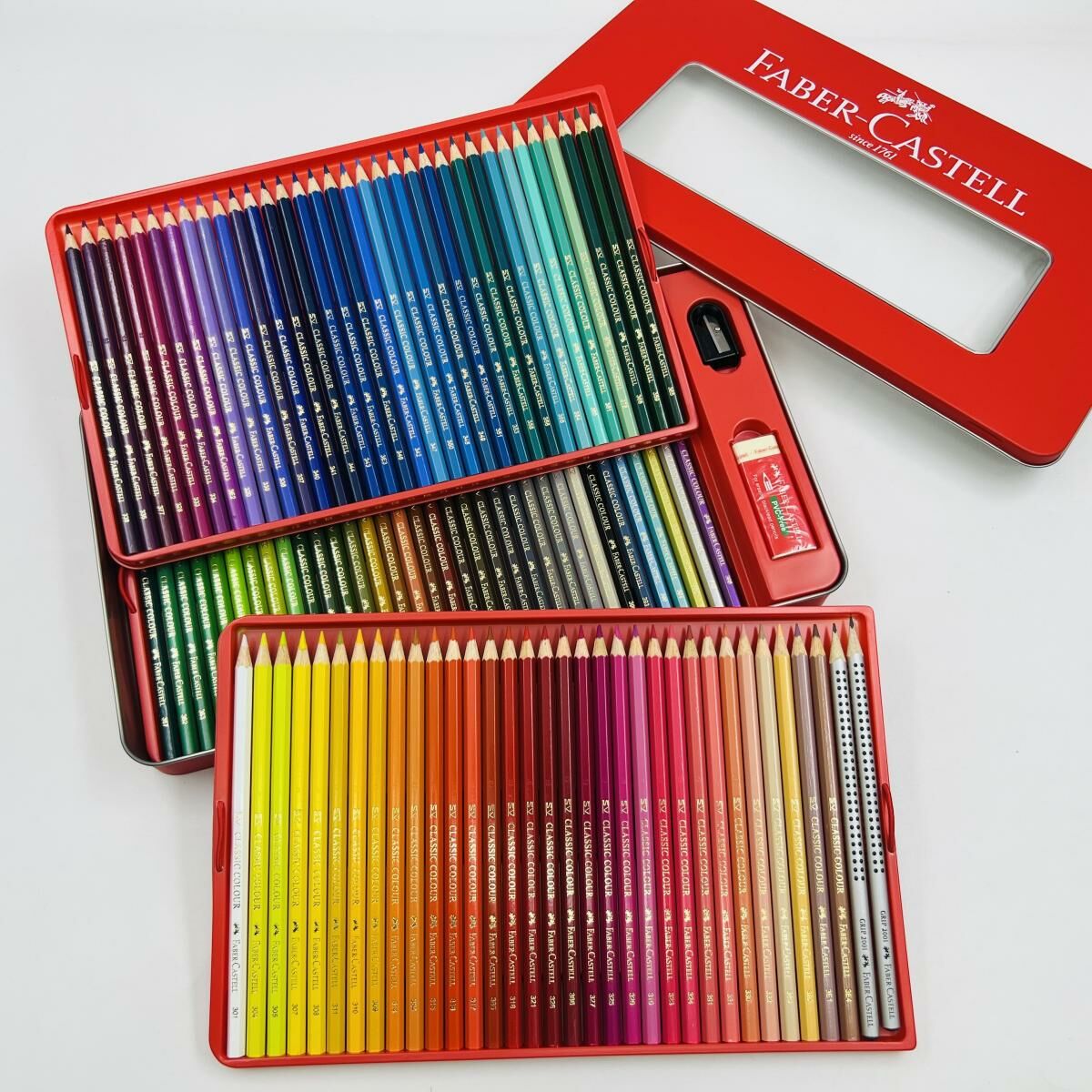 輝栢嘉 - 德國FABER經典油性彩色木顏色鉛筆 100色 (鐡盒裝) #115805《香港行貨》