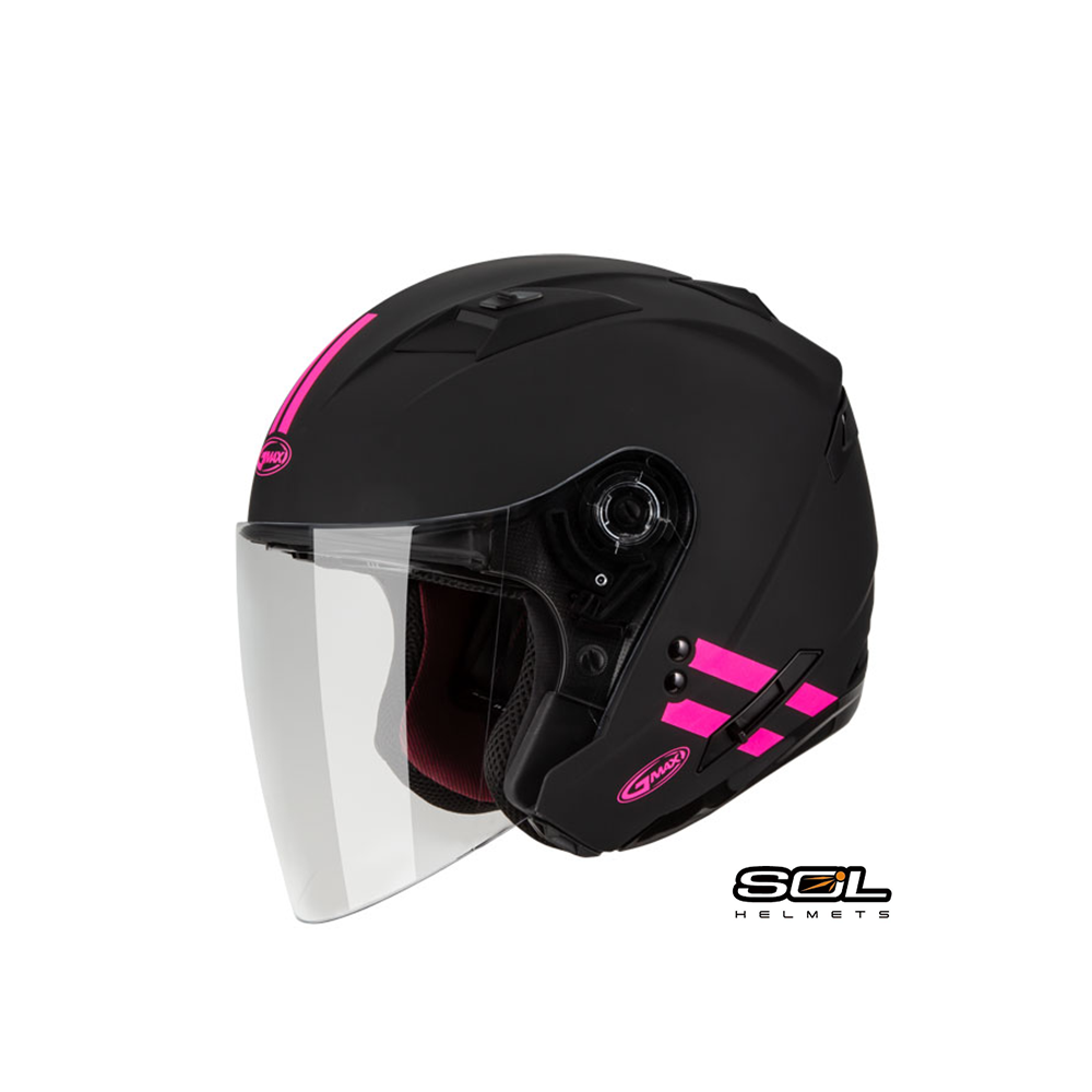 SOL GMAX OF-77 磐石 半罩安全帽 消光黑粉