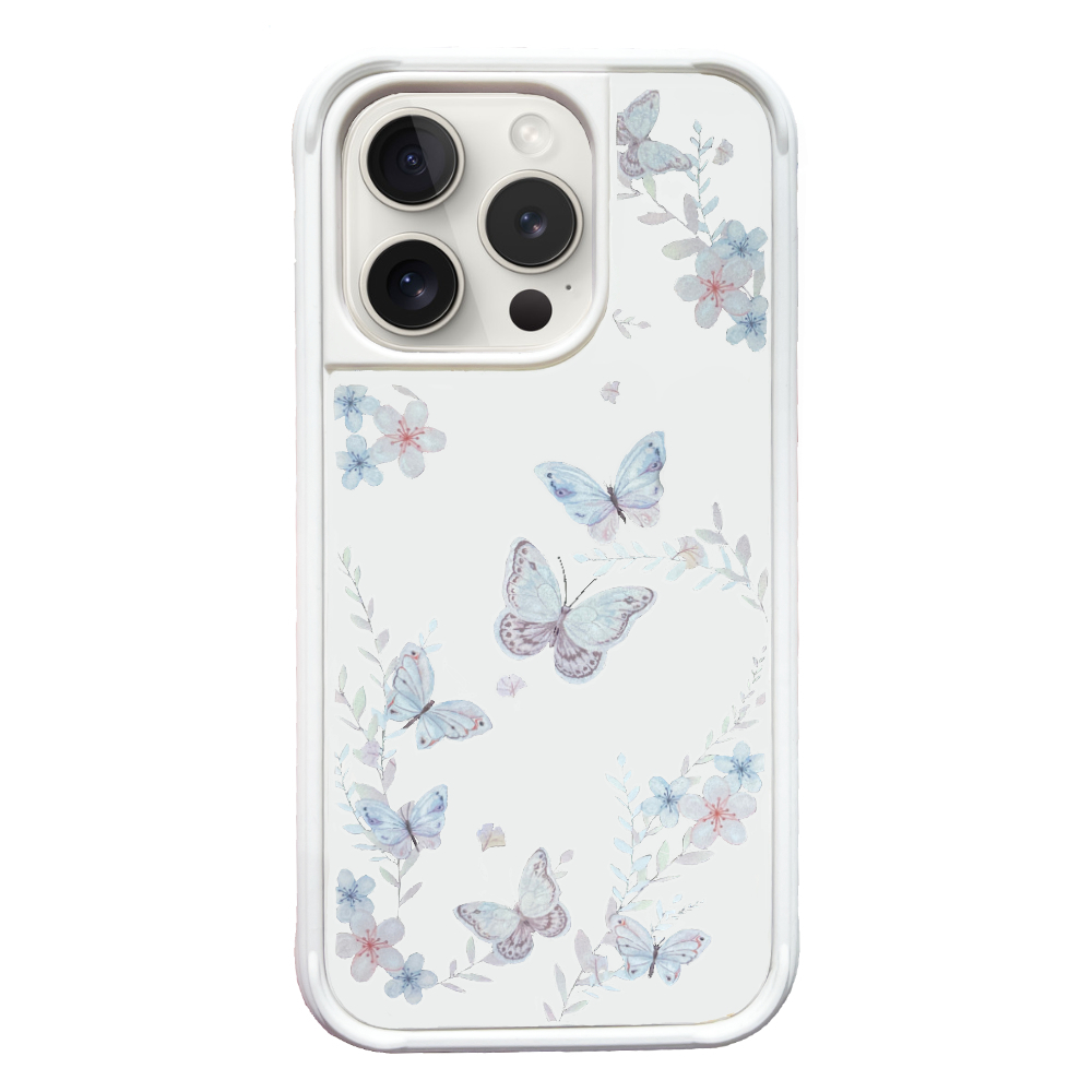 MagSafe 感應式卡槽防摔殼_For iPhone（白蝴蝶）
