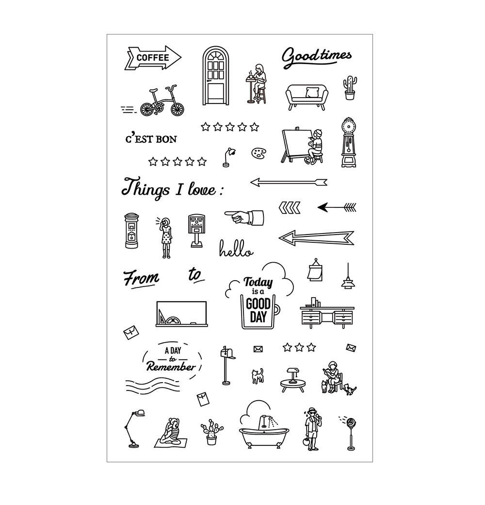 本日薄膜轉印貼紙 附防水信封