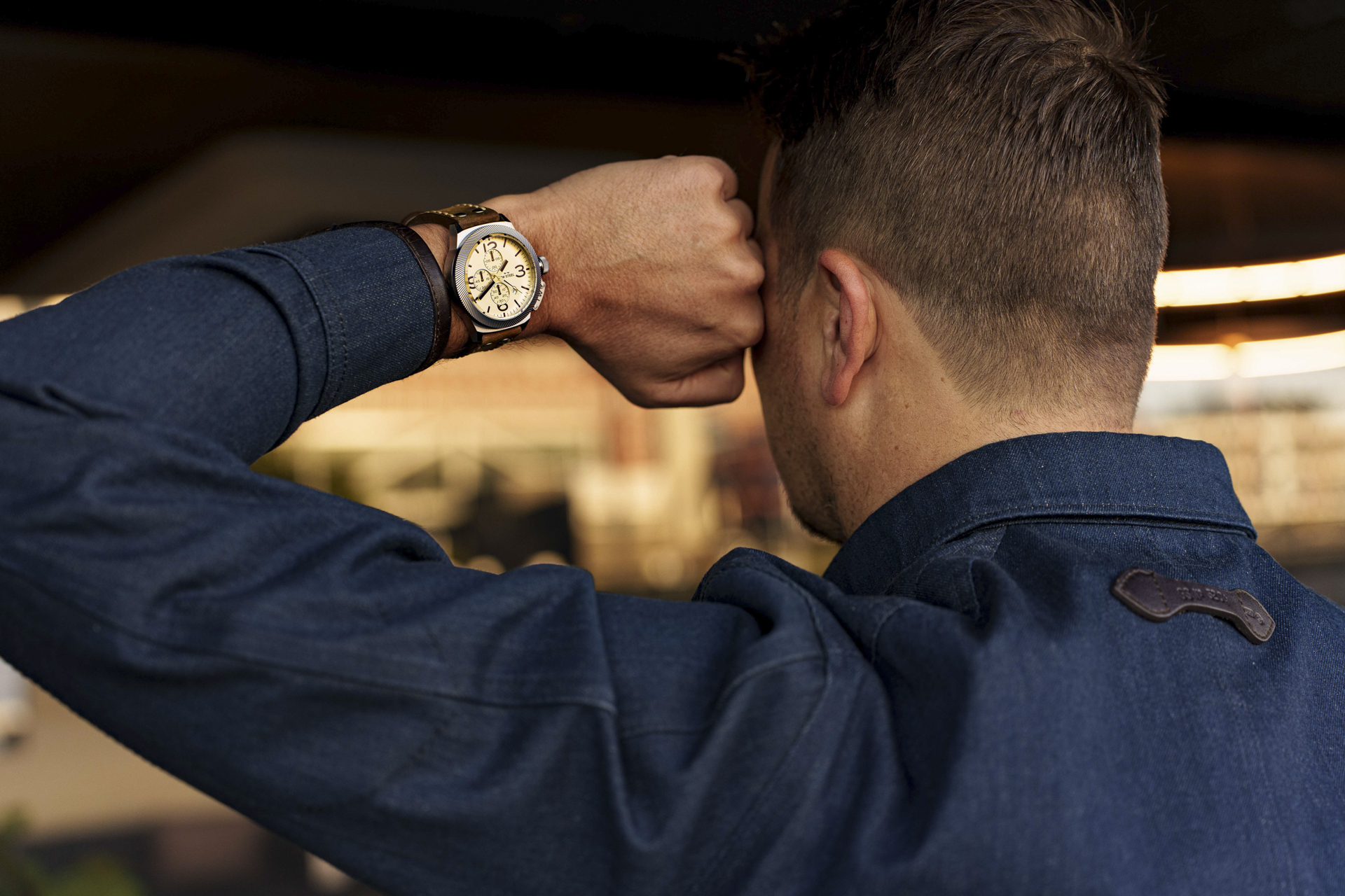 TW Steel CANTEEN 全鋼奶油面計時碼錶