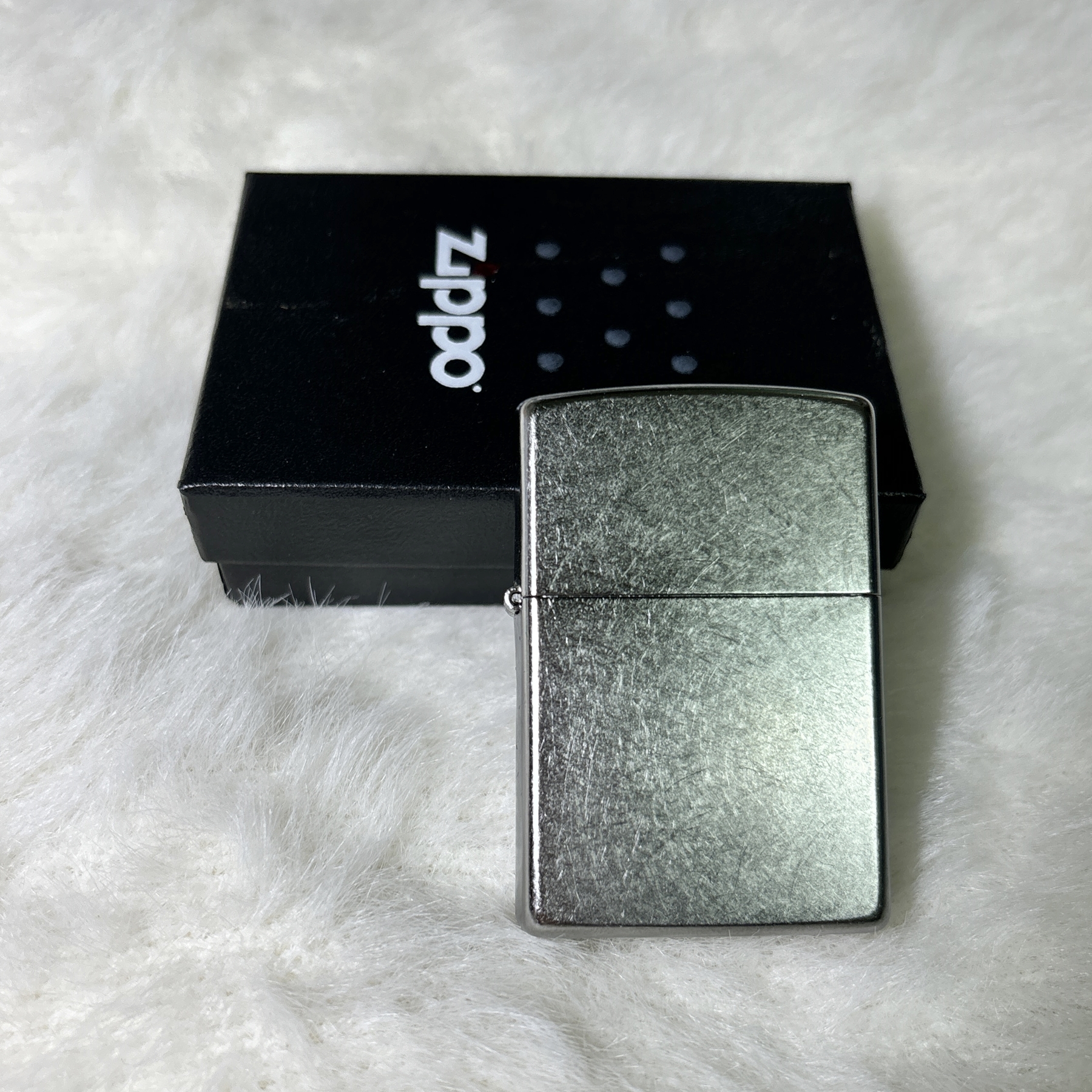 【zippo】德國原裝正品、Regular/經典系列、花沙鍍鉻、煤油打伙機 #Street Chrome