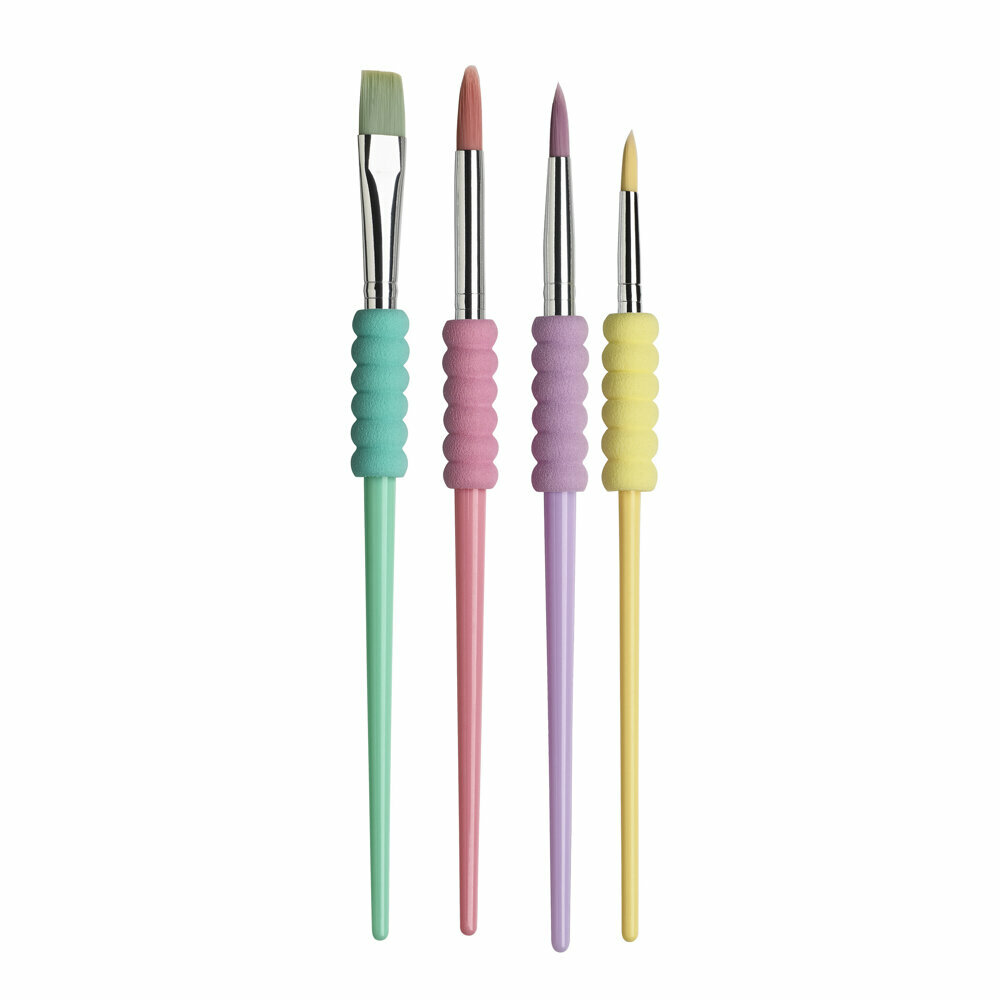 輝栢嘉 - 德國FABER粉色柔軟觸感水彩畫筆 (4支套裝) #481620《香港行貨》《送水彩畫紙卡》