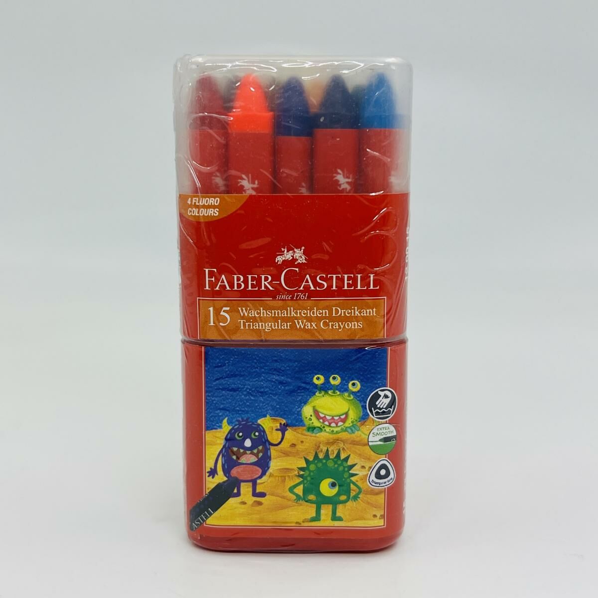 輝栢嘉 - 德國Faber® 15色膠盒無毒油性蠟筆#120015《香港行貨》- 1 盒