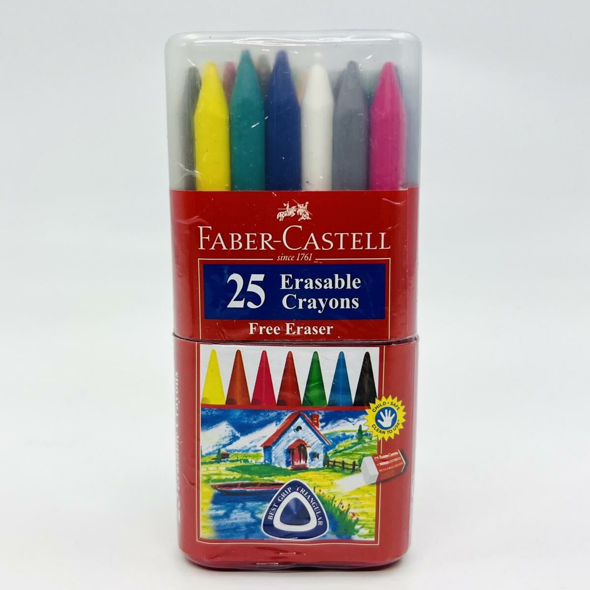輝栢嘉 - 德國Faber® 25色擦得甩膠盒蠟筆#122825《香港行貨》- 1 盒