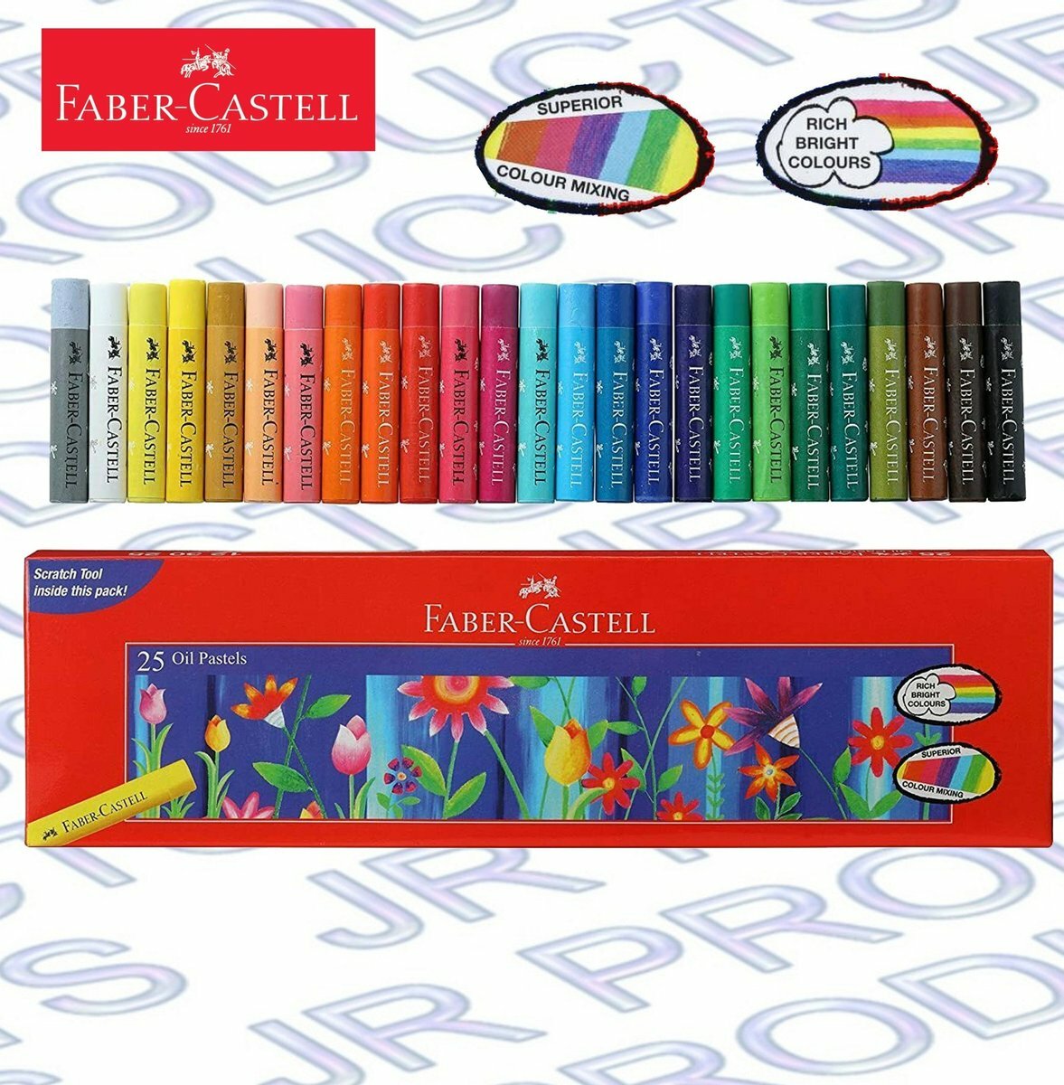 輝栢嘉 - 德國FABER 油粉彩畫筆25色 #123025《香港行貨》