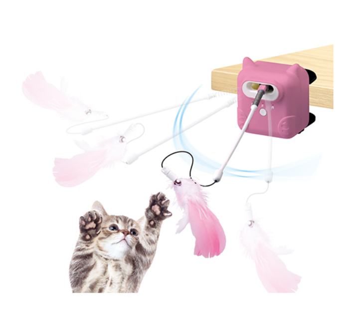 Nyanta Club 電動羽毛棒 左右移動式