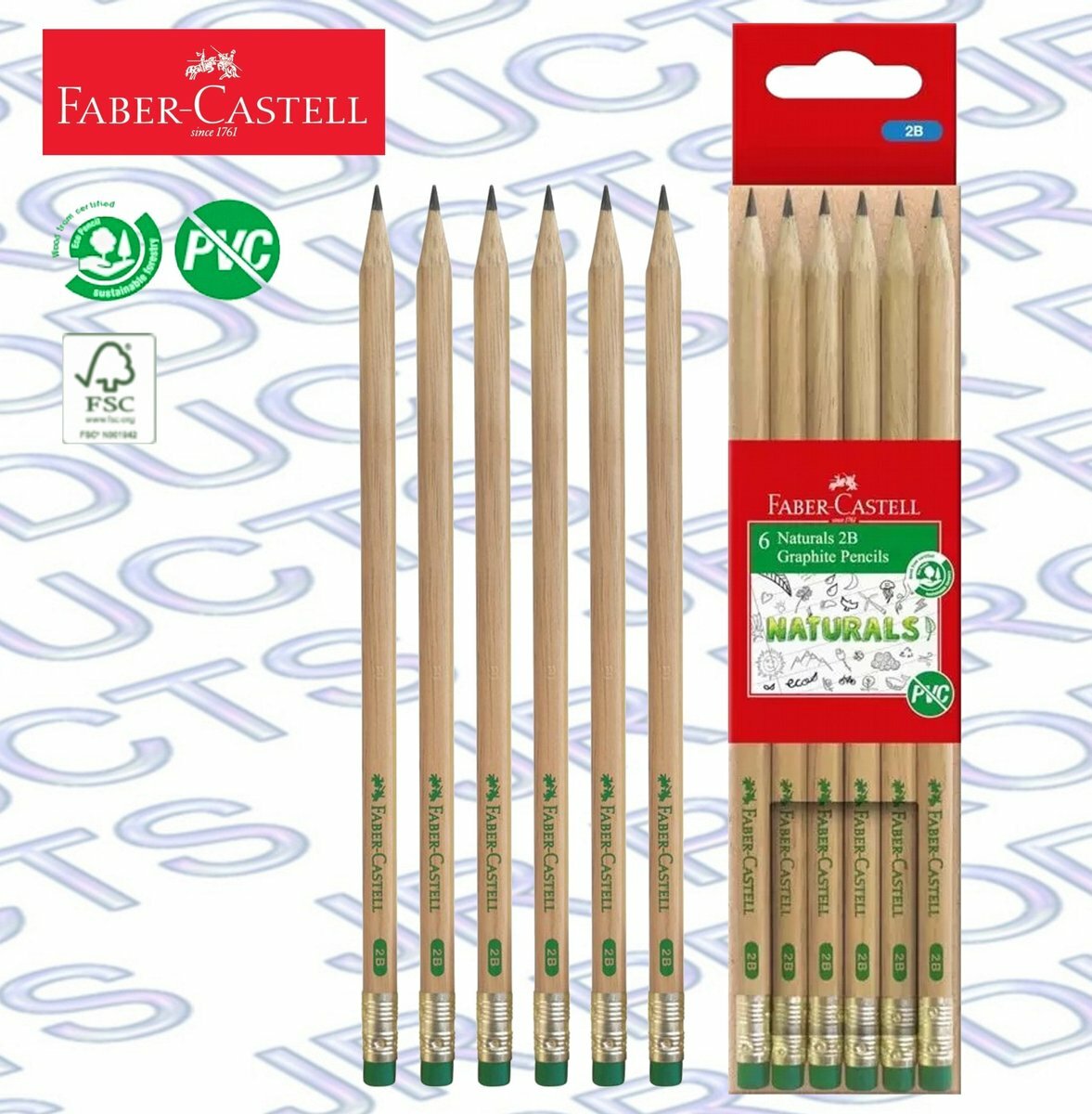 輝栢嘉 - 德國FABER環保2B鉛筆 6支盒裝 #111502《香港行貨》