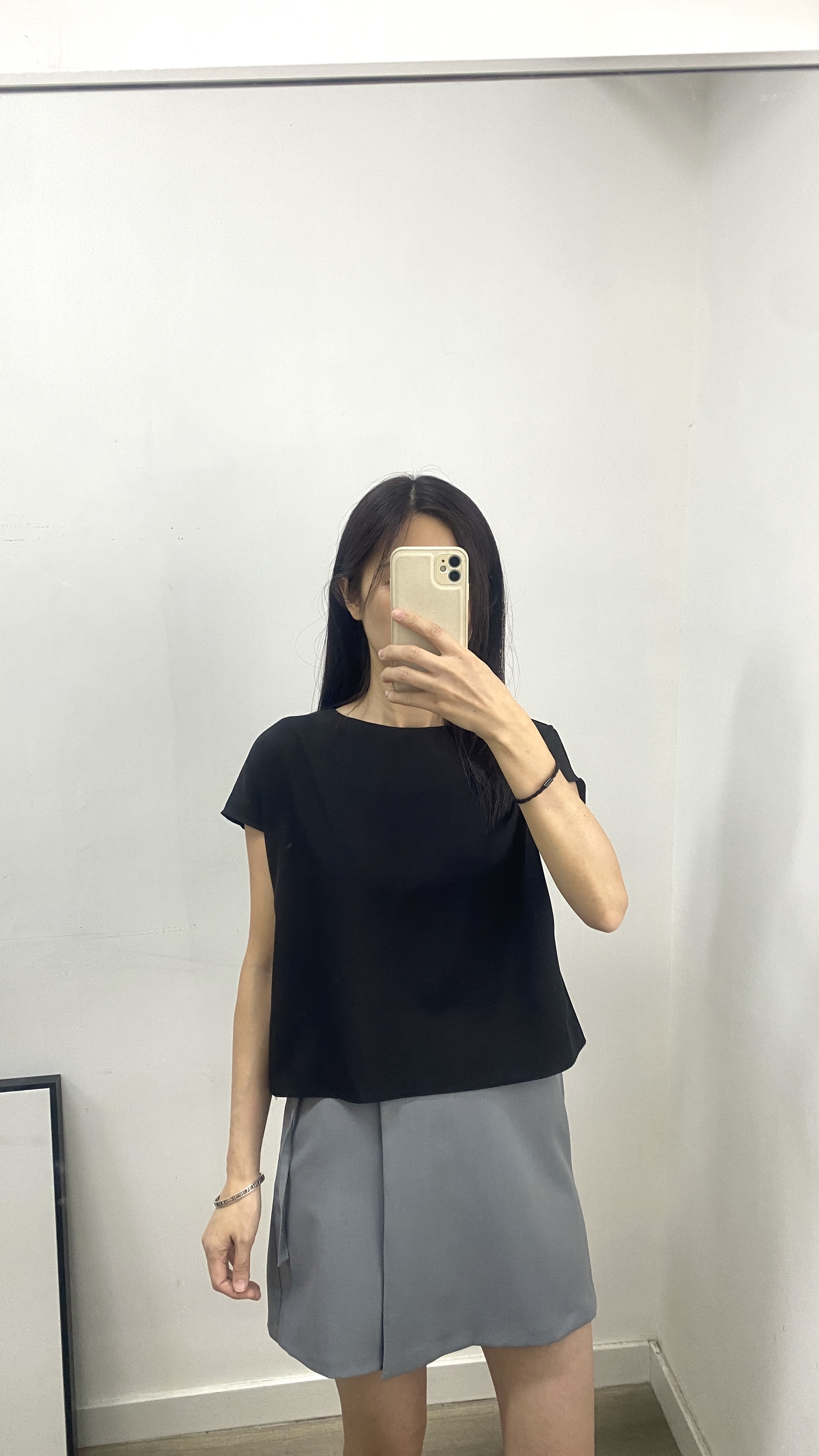 現貨款 滑滑雪紡鬆身上衣