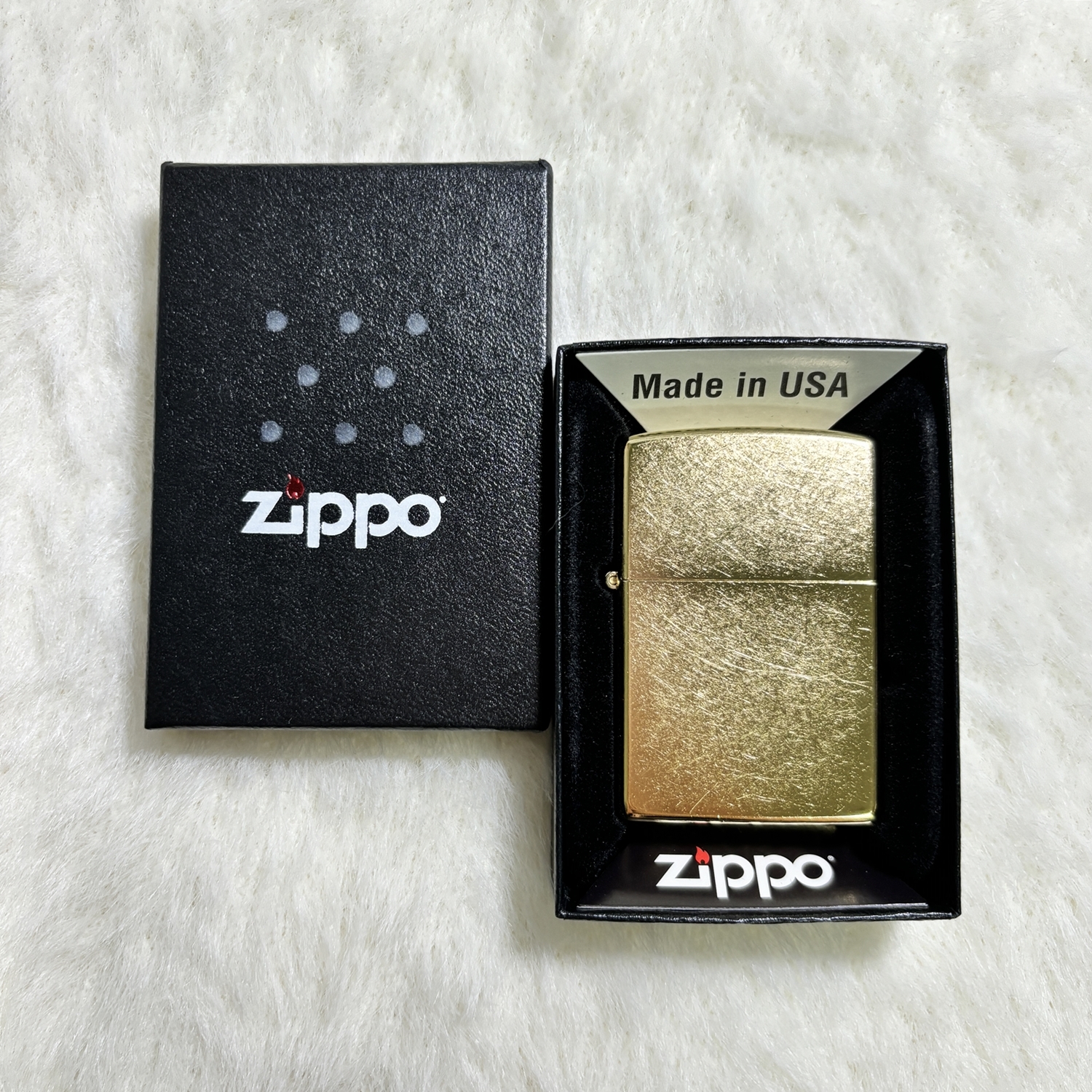 【zippo】德國原裝正品、Regular/經典系列、花沙黃銅、煤油打伙機 #Street Brushed Brass