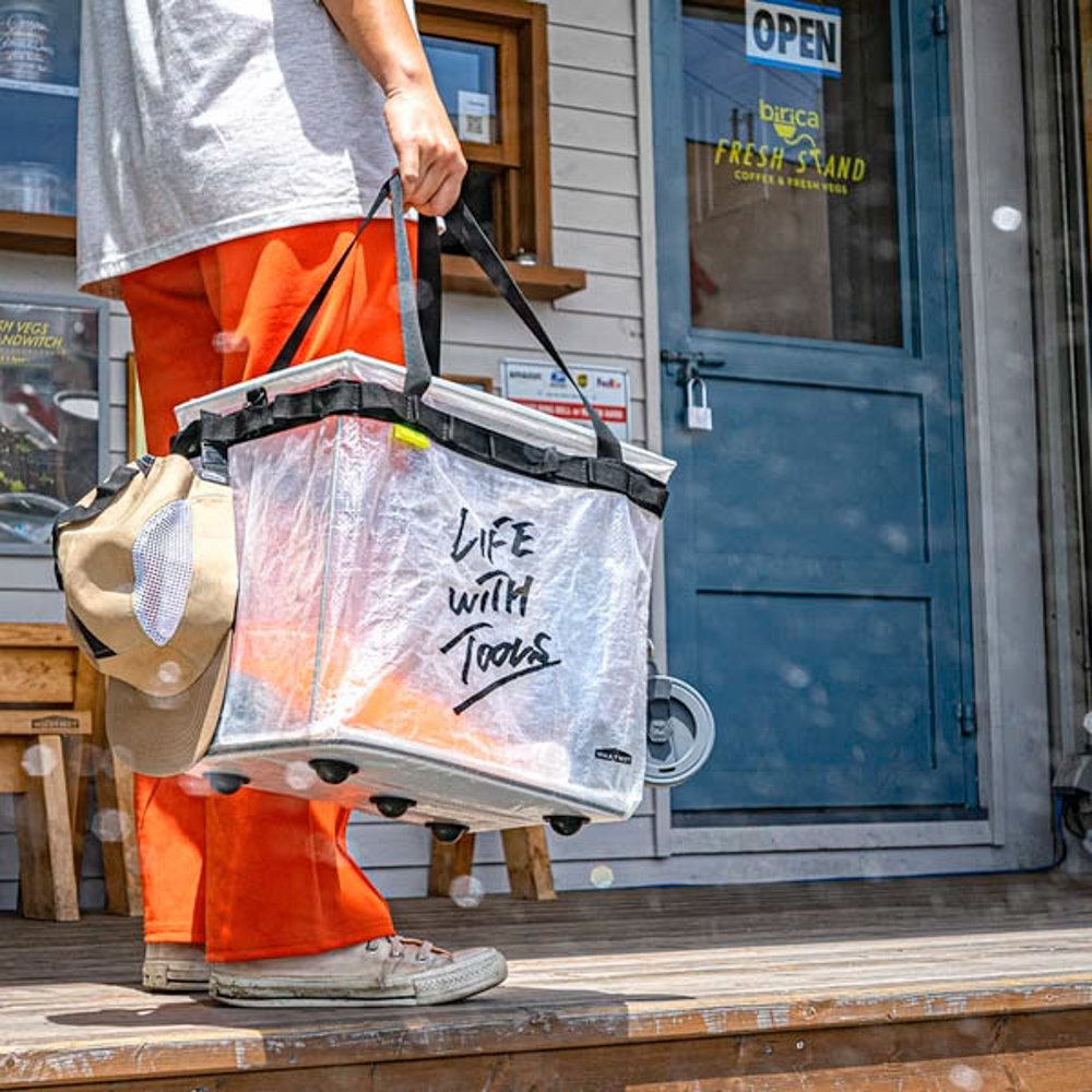 【WHATNOT】摺疊收納提籃 (透明)