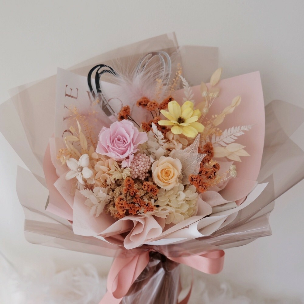 心動時刻永生花束 / 夏日的粉橘色