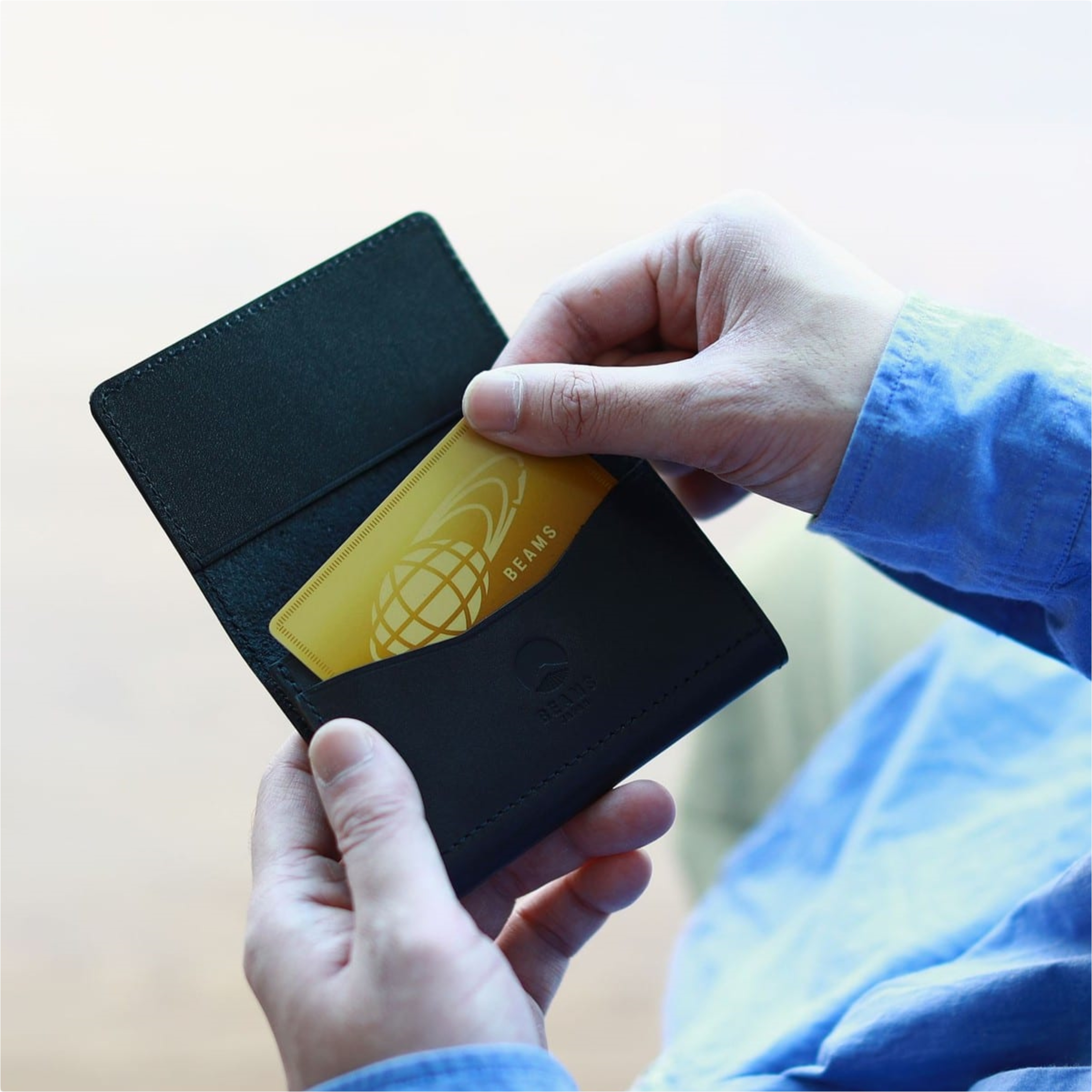 2024SS A-LOOK BEAMS JAPAN 皮革 折疊 卡片夾 短夾 錢包 皮夾 現貨 56650289095