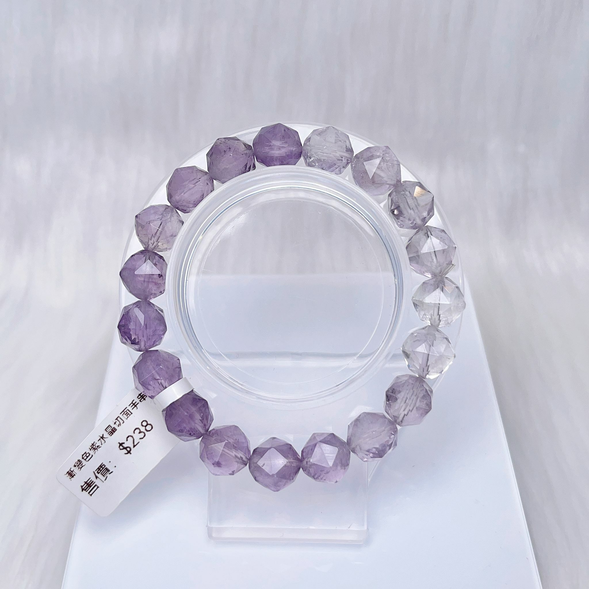 紫晶漸變切面手串 CH939