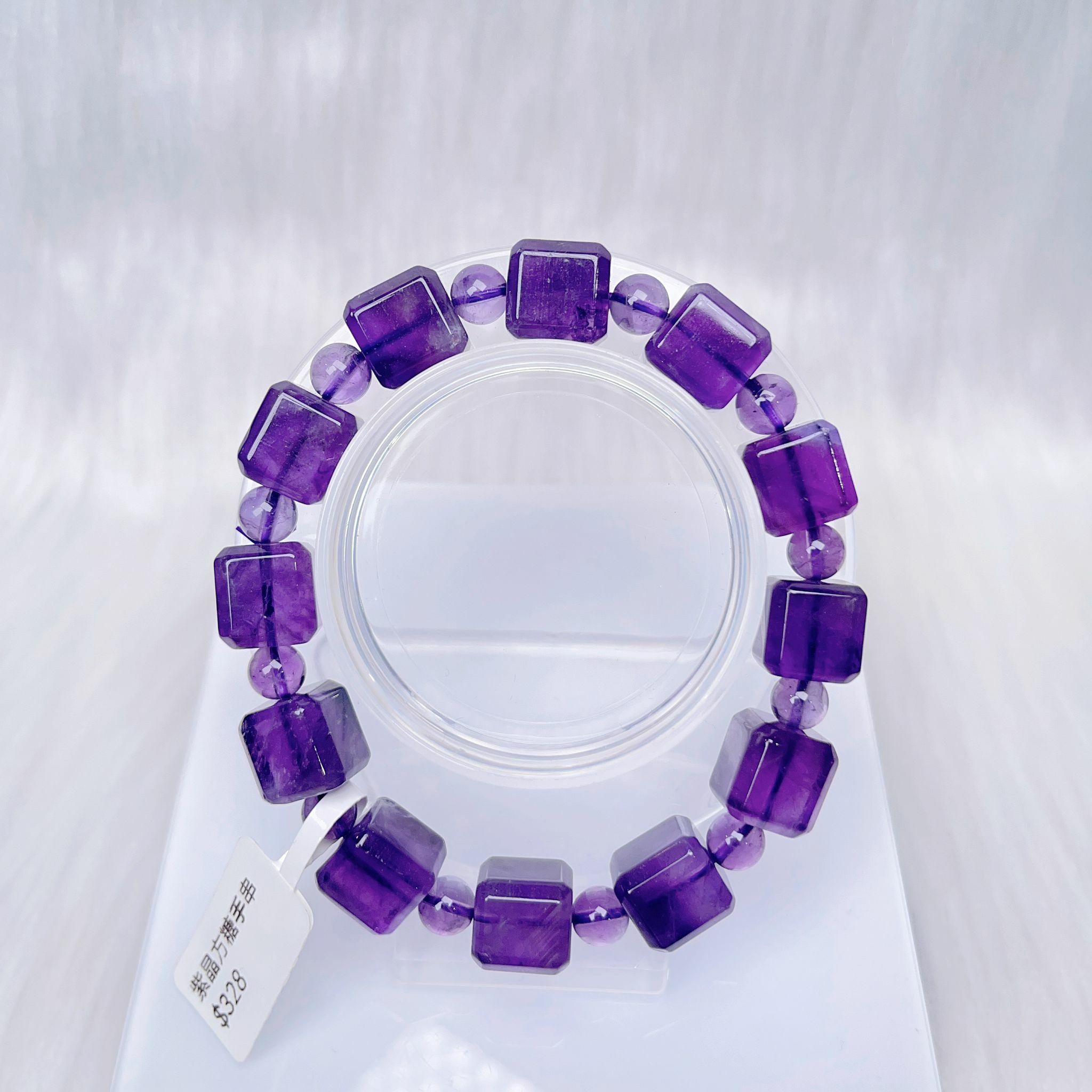 紫水晶方糖手串10m CH1448