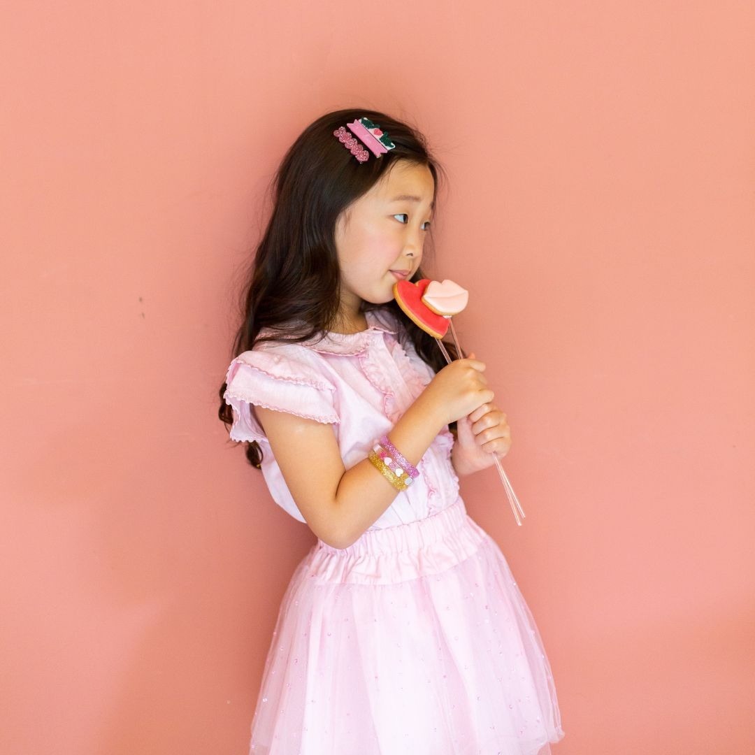 〖 Lilies & Roses 〗愛心小恐龍髮夾三入組