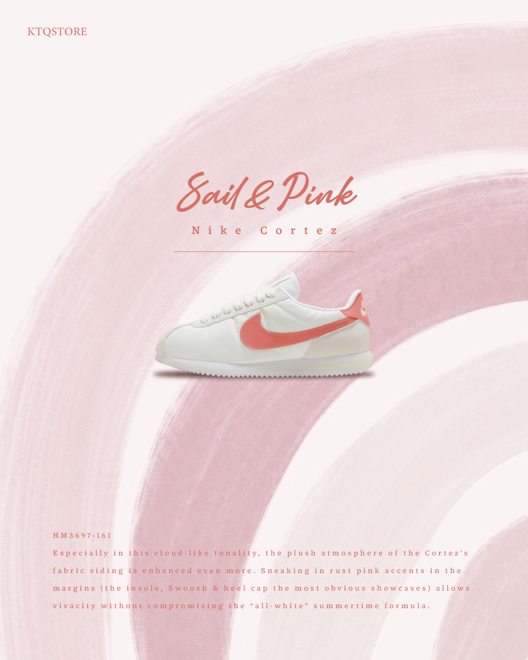 KTQ STORE ‧ Nike Cortez Sail Pink白粉 HM3697-161