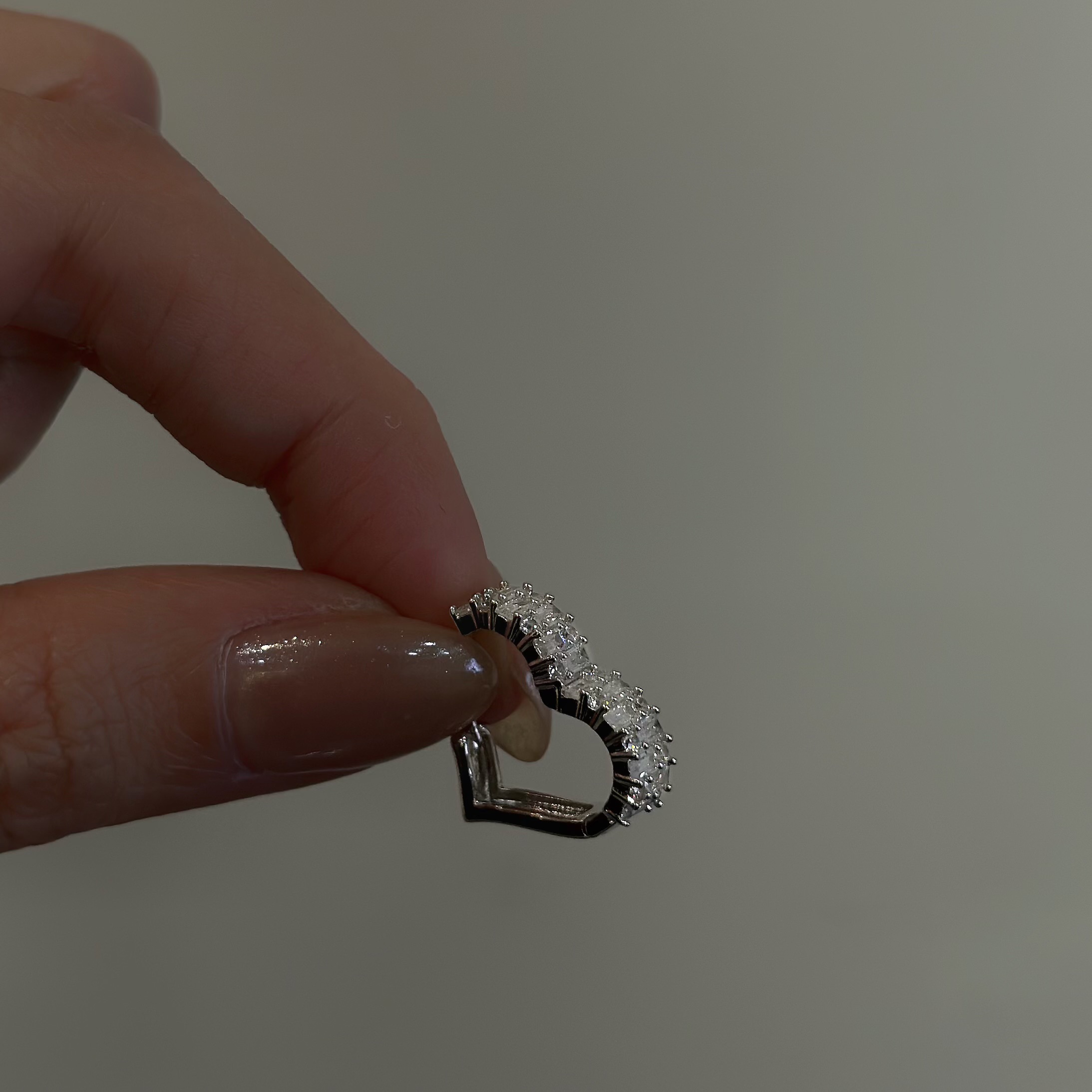 K40鋯石愛心易扣